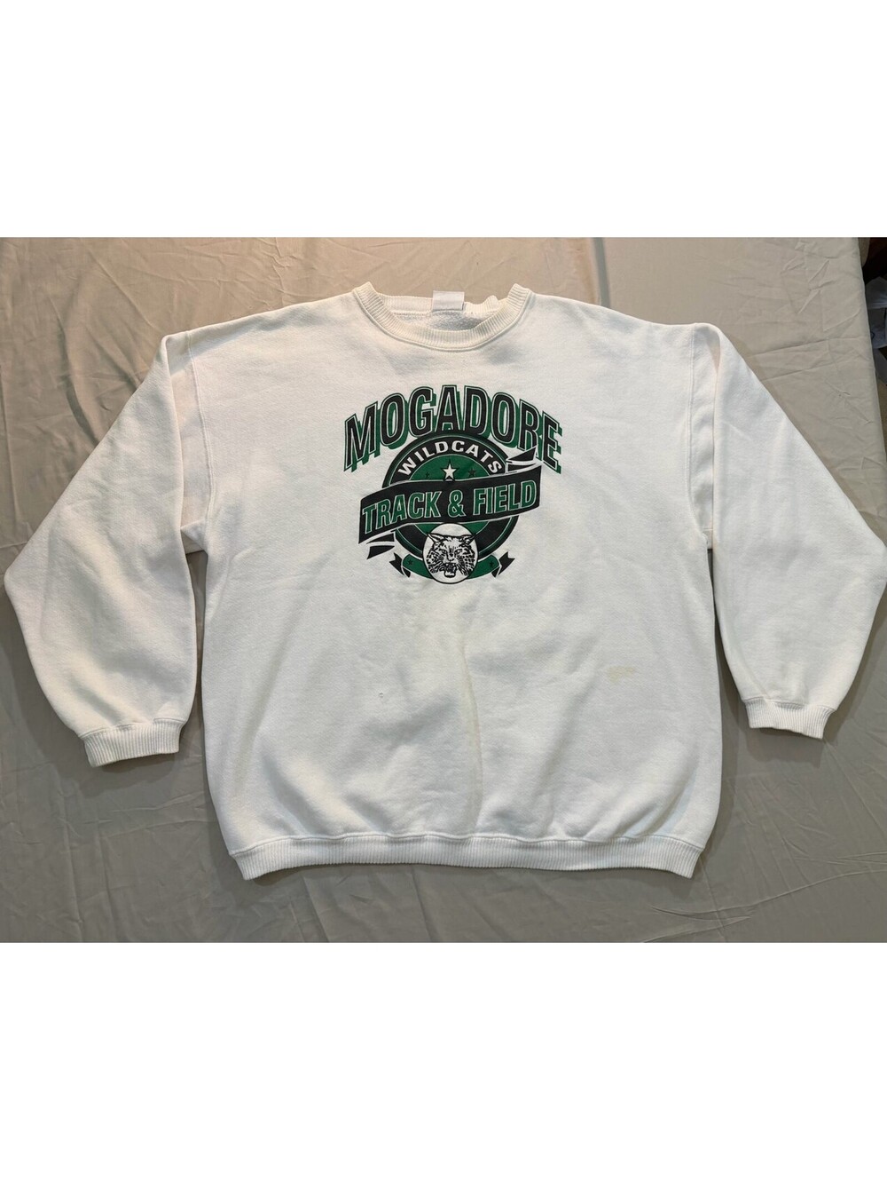 Vintage Santee Mogadore Wildcats Track & Field Sweatshirt XL Made USA
